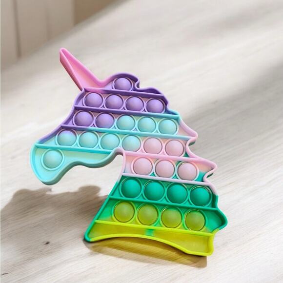 Lot of 2 Pop Toys Sensory Toy Bubble Pop- Butterfly and Unicorn NEW - Picture 3 of 6